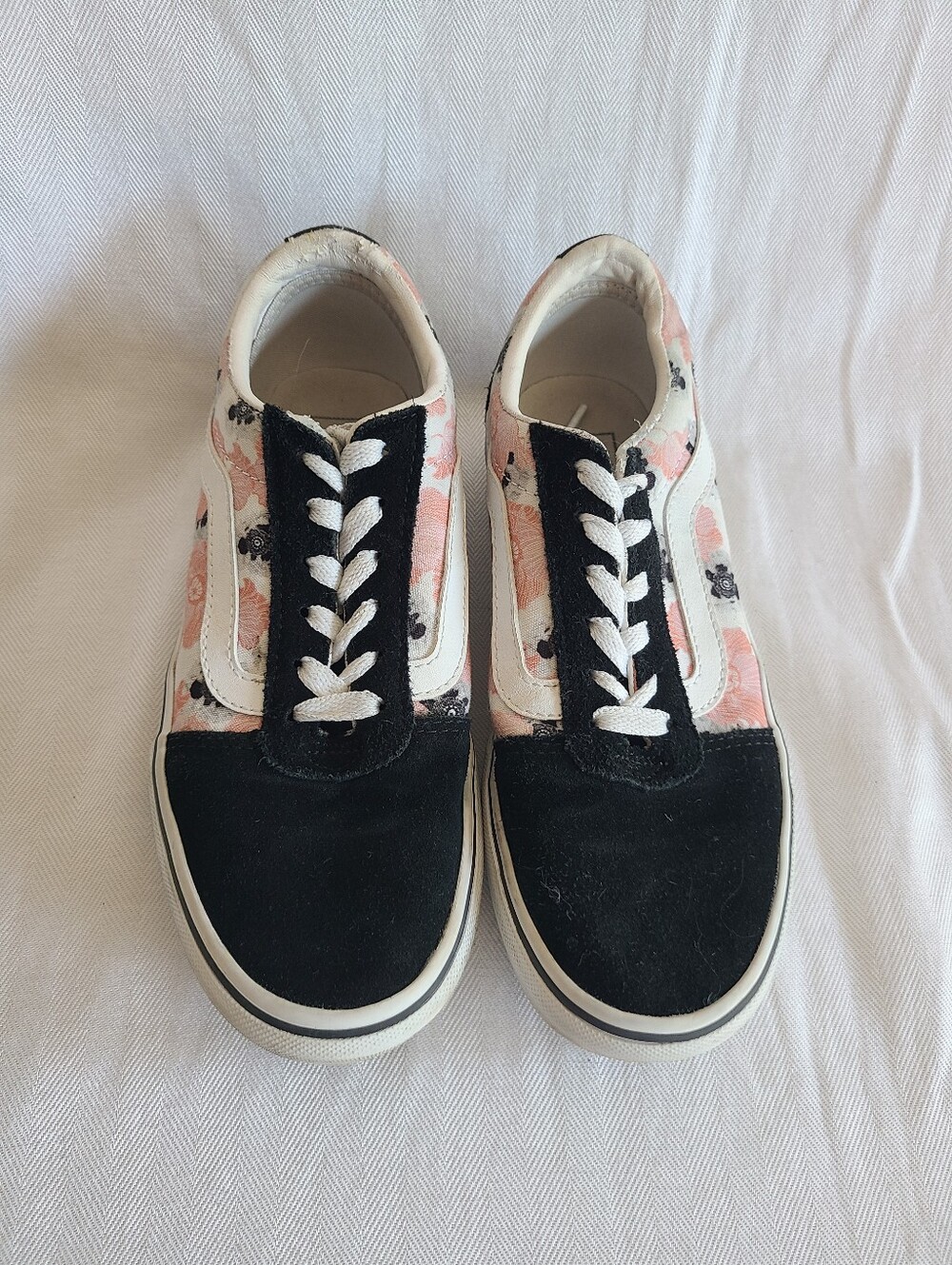 Vans Floral Pink Black and White Low-Top Sneaker